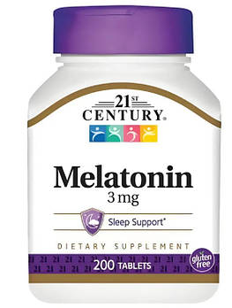 МЕЛАТОНІН 21st CENTURY 3 мг,200 табл.