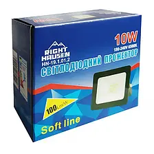 Прожектор LED RIGHT HAUSEN Soft світлодіодний 10W 6500K IP65 чорний HN-191012, фото 3