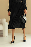 Платье женское черное с плиссерованной юбкой, фото 6