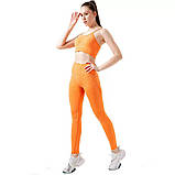 Легінси жіночі спортивні 6202 M оранжеві 6202 vh, фото 5
