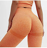 Легінси жіночі спортивні 6204 XL оранжеві 6204 vh, фото 5