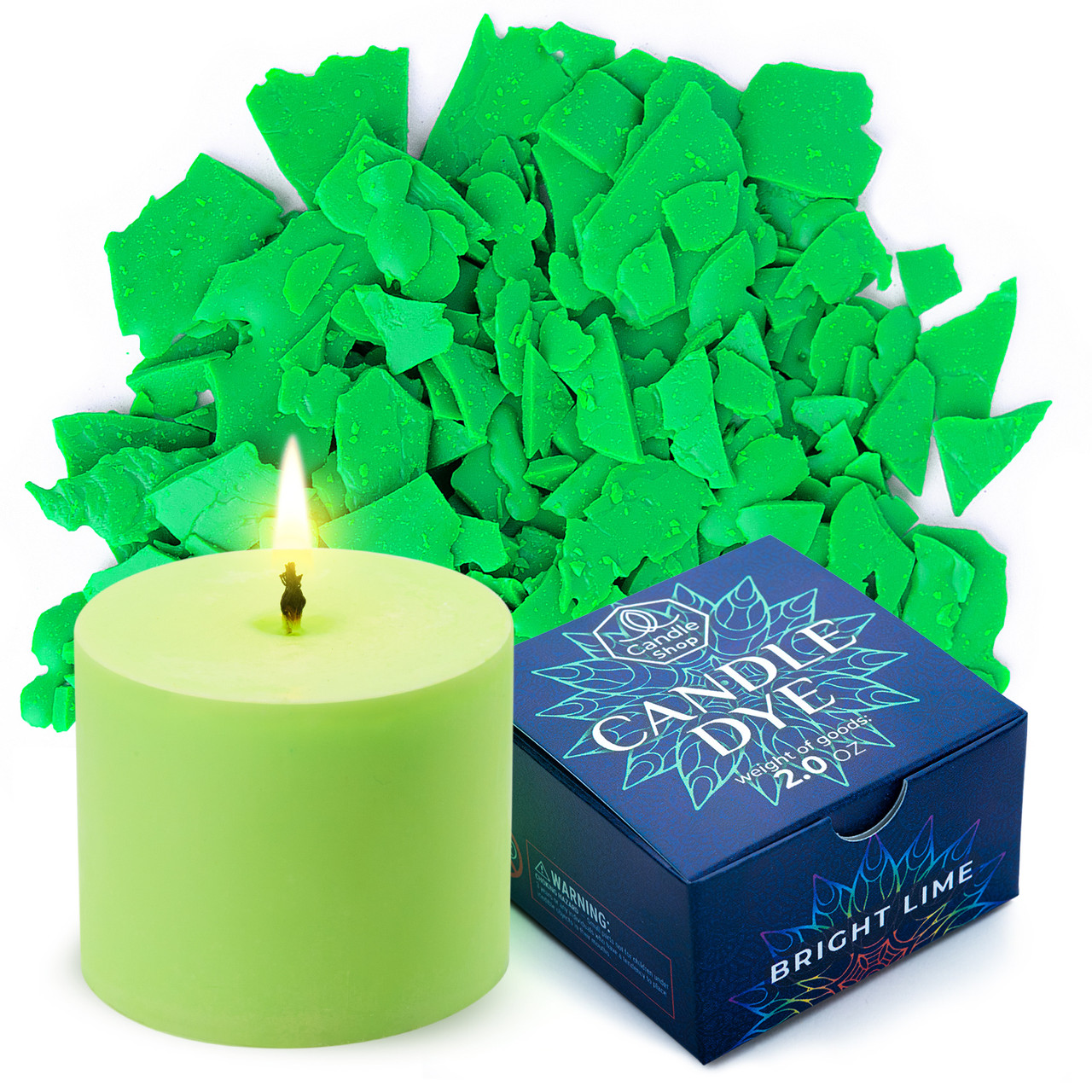 Барвник САЛАТОВИЙ для виготовлення свічок пластівці CANDLE SHOP 57 грамм, фото 1