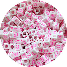 Бусини-букви кубики 50