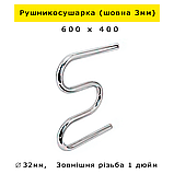 Водяна Рушникосушарка Змійовик 3 коліна Шовна нержавійки товщина стінки 3 мм Змійка Триколінка нержавіючої сталі 600х400 гарантія, фото 3