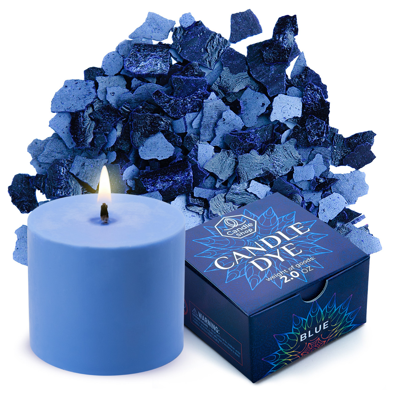 Барвник СИНІЙ для виготовлення свічок пластівці CANDLE SHOP 57 грамм