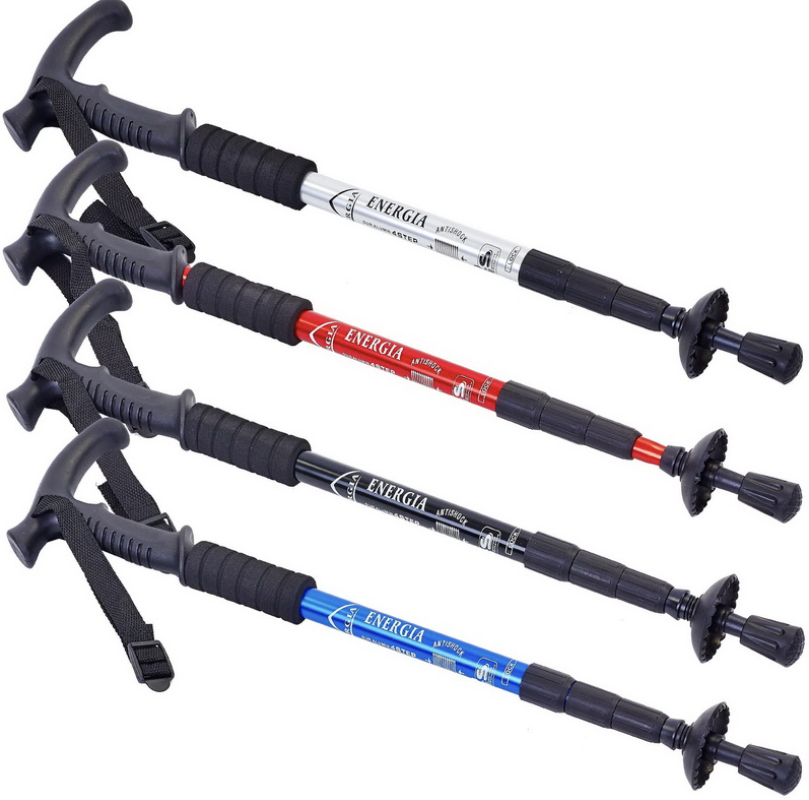 Палиці 4-х секційні трекінгові для скандинавської ходи ENERGIA SP-Sport 50х107см