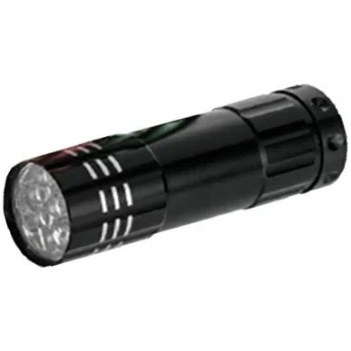 Фонарик светодиодный LEMANSO 9 LED чёрный / LMF29 алюминий - фото 1 - id-p1944845670