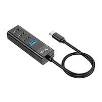 Type-C Hub Hoco HB25 Easy Mix USB3.0 + 3xUSB2.0, фото 3