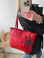 Женская кожаная сумка среднего размера, цвета в ассортименте