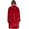 Плед толстовка з капюшоном (100х80см) HUGGLE HOODIE, Бордовий / Плед-худі / Оверсайз толстовка плед з капюшоном, фото 6