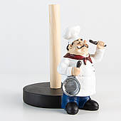 Тримач для паперових рушників з декоративною статуеткою MVM MY HOME Кухар (DH-ST-02-2 WHITE)