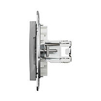 Розетка комп'ютерна Schneider Electric Asfora алюміній RJ-45 UTP 5E EPH4300161, фото 5