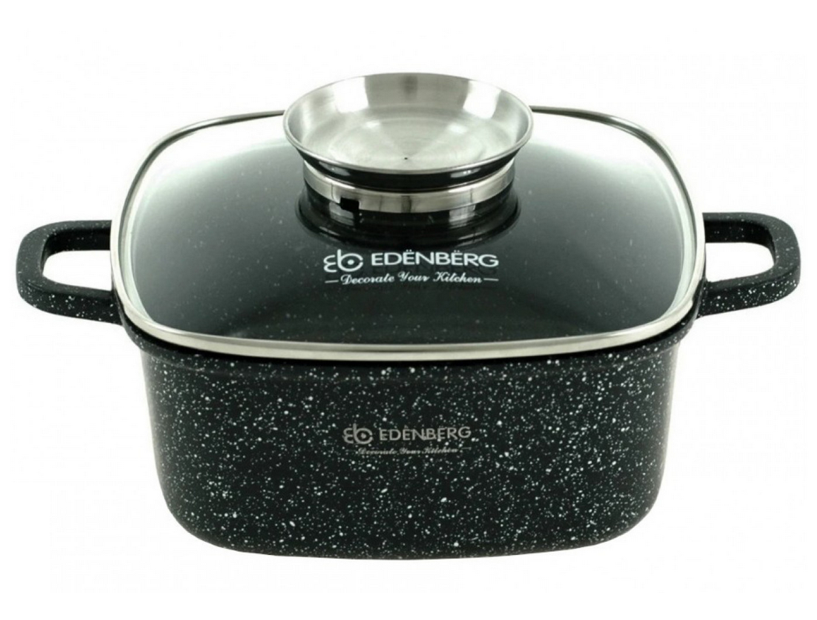 Каструля-казан Edenberg EB-8112 3.7 л Чорний, фото 1