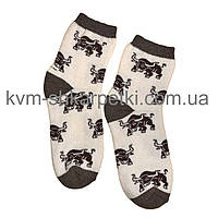 Махровые теплые носки с быками