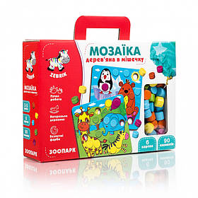 Дитяча мозаїка Зоопарк 24х6х21 см Vladi Toys Різнобарвний (2000002418924)