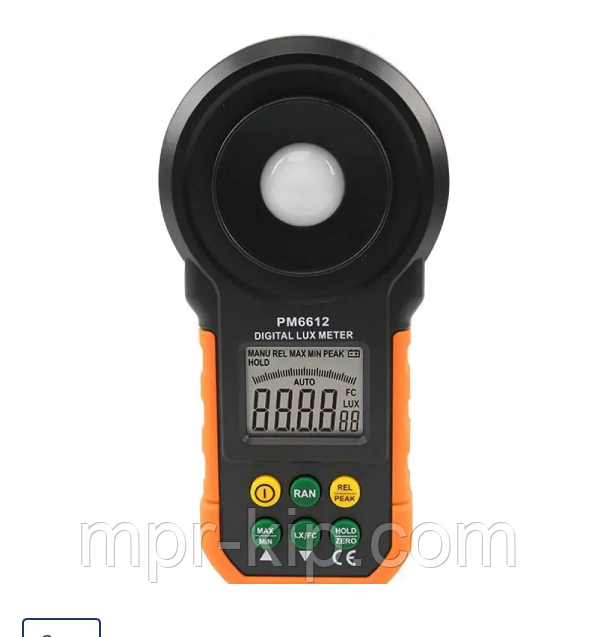 Люксметр Peakmeter PM6612, діапазон 0 ~ 200 000 Lux, похибка ± 3%