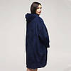 Плед толстовка з капюшоном (100х80см) HUGGLE HOODIE, Синій / Плед-худі / Оверсайз толстовка плед з капюшоном, фото 2