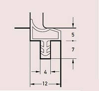 Уплотнитель Deventer M3967 для межкомнатных дверей прозрачный