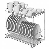 Сушарка для посуду 2-яр. 50 см (СП-25222), Хромована сталь, Арт.47469