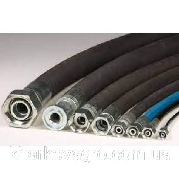 Рукав високого тиску (РВТ) гайка під ключ 19 L=0,5 з кутом 90° (2SN), фото 1