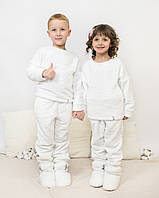 Піжама дитяча домашня махрова кофта зі штанами Білий