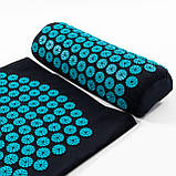 Масажний акупунктурний килимок для йоги + валик для масажу спини/шиї/ніг/тіла OSPORT Yoga Relax Pro (apl-036), фото 3