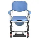 Коляска для інвалідів з туалетом MIRID KDB-699B. Багатофункціональний інвалідне крісло для душу і туалету, фото 3