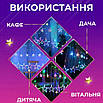 Гірлянди на вікна 3х0,9 м 120 LED новорічна різнобарвна гірлянда штора з зірками та ялинками для декору, фото 4