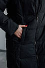 Куртка жіноча зимова чорна, фото 4