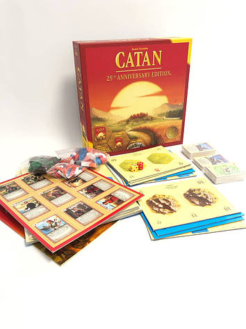 УЦІНКА! Настільна гра Catan 25th Anniversary Edition (Колонізатори + розширення 5-6 + додаток Майстри) + правила УКРАЇНСЬКОЮ, фото 1