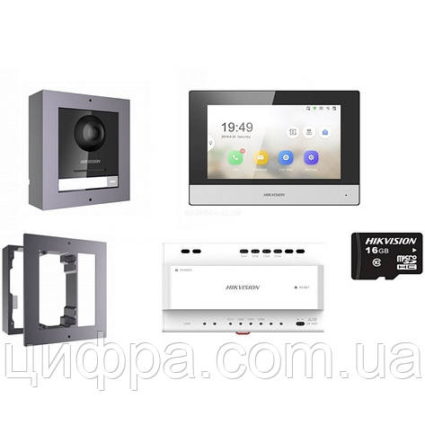 Комплект домофона Hikvision DS-KIS702-P, фото 1