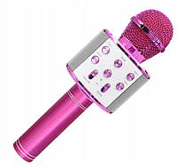 Микрофон WS-858 беспроводной, детский,Bluetooth, караоке