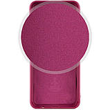 Чохол Silicone Cover Lakshmi Full Camera (A) для Google Pixel 6a | Мікрофібра Бордовий / Marsala, фото 2