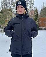 Зимняя женская куртка для Полиции, зимняя черная куртка полиция