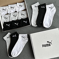 Носки мужские Пума Puma короткие ( набор 30 пар носков). Подарочный набор носков.