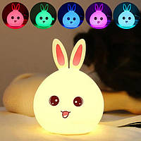 Детский силиконовый ночник Заєць Rabbit Silicone Lamp LY-271 светильник аккумуляторный игрушка для сна