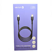 Кабель Veron CL07 Silicon Cable Type-c to Lighting 27W 1.2M Black