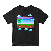 Футболка чорна з оригінальним принтом онлан гри Minecraft "My View from the window Minecraft Майнкрафт" Push IT