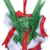 Ялинкова прикраса зелений Дракон святковий, фото 6