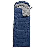 Спальний мішок зимовий (спальник) ковдра з капюшоном E-Tac Winter Navy Blue Справа (R)