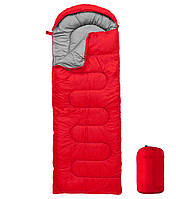 Спальный мешок зимний (спальник) одеяло с капюшоном E-Tac Winter Red «T-s»