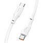 USB кабель на 240W Type-C на Type-C Hoco Force Fast Charging Data Cable (2m, 240W). White, фото 4
