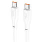 USB кабель на 240W Type-C на Type-C Hoco Force Fast Charging Data Cable (2m, 240W). White, фото 8
