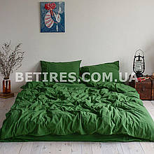 Комплект постільної білизни 160x220 LA MODNO STONEWASHED GRASS GREEN зелений