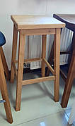Дерев'яний табурет барний Квадрат GOOD WOOD Руськополянський Меблевий Комбінат Явір