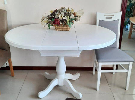 Стіл обідній круглий розкладний К-3 GOOD WOOD Руськополянський Меблевий Комбінат Явір, фото 1