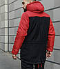 Чоловіча зимова куртка парка Nike Зимовий чоловічий пуховик Найк чорна з капюшоном, фото 4