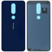 Задняя панель корпуса (крышка аккумулятора) для Nokia 8.1 (TA-1119, TA-1121, TA-1128), X7, синяя, оригинал