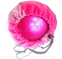 Мяч для художественной гимнастики розовый в чехле