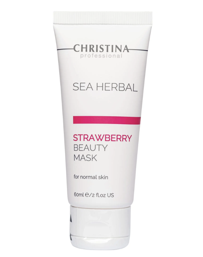 STRAWBERRY BEAUTY MASK SEA HERBAL CHRISTINA Полунична маска краси для нормальної шкіри 60 мл